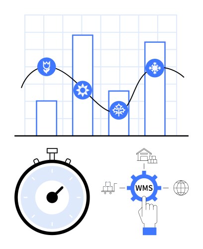 Warehouse management system integration Royalty Free Vector