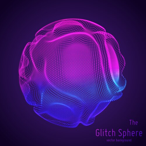 Abstract sphere of particles points array vector image
