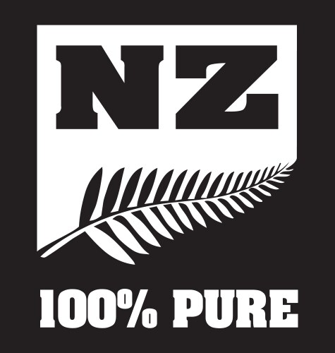 Made in new zealand silver fern logo icon Vector Image