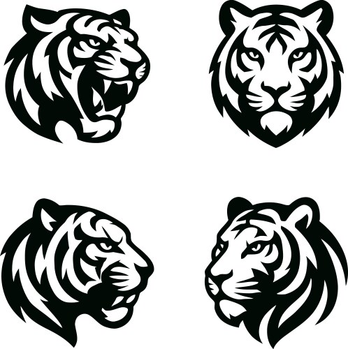 Tiger head logo Vector Image
