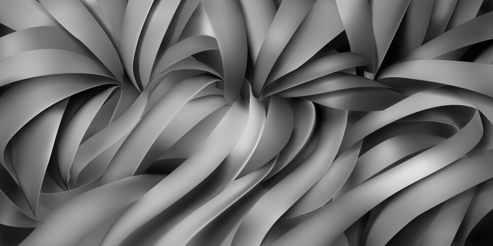 Abstract figure of intertwined metallic ribbons Vector Image