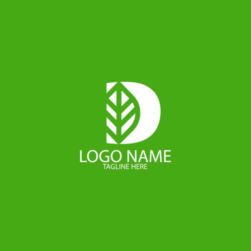 Eye leaf logo design Royalty Free Vector Image