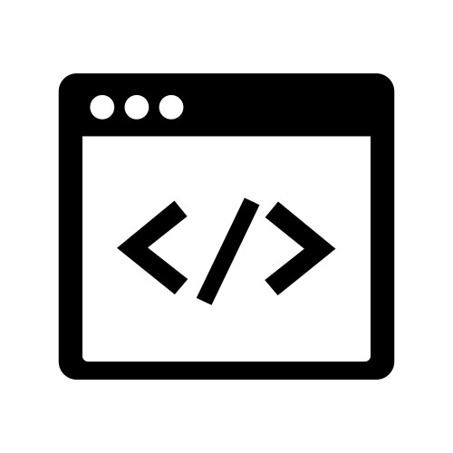 Simple programming icon or web window vector image