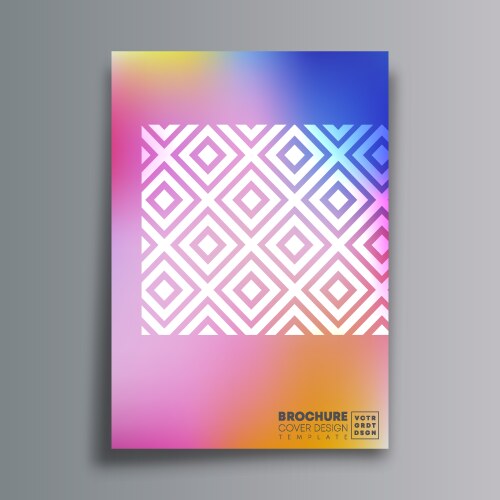 abstract design poster with rhombus and gradient vector image