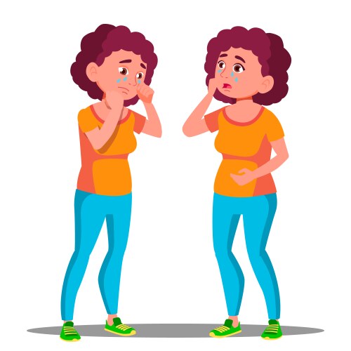 Teen boy thinking about connection problem Vector Image