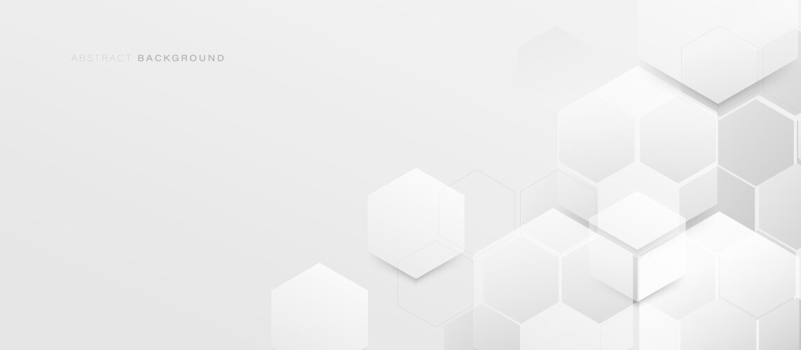 White hexagon abstract seamless pattern background