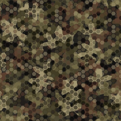 Pixel military camouflage seamless pattern Vector Image