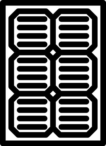 Power plant solar panel line icon Royalty Free Vector Image