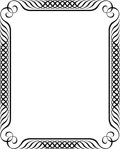 simple ornamental decorative frame vector image vector image