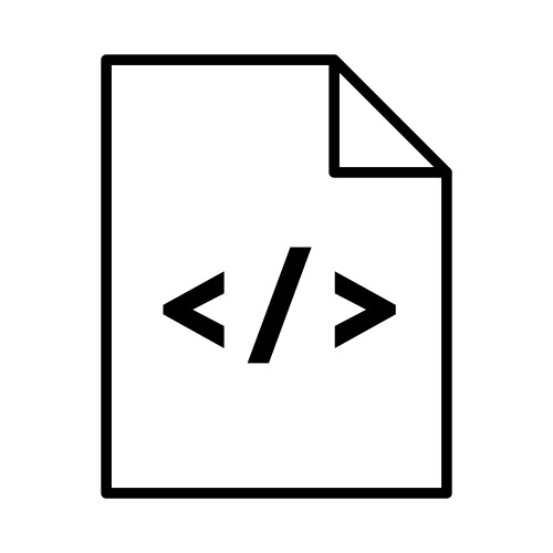 Simple programming source code file icon vector image