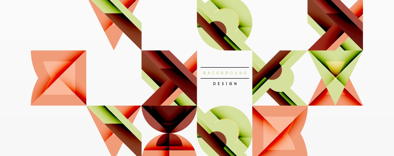 Abstract geometric shapes overlap creating vector image