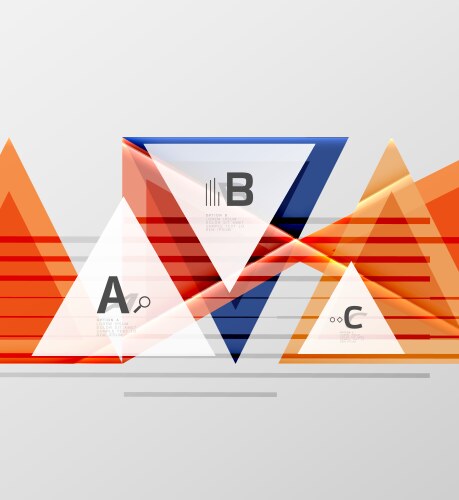 color triangles background design vector