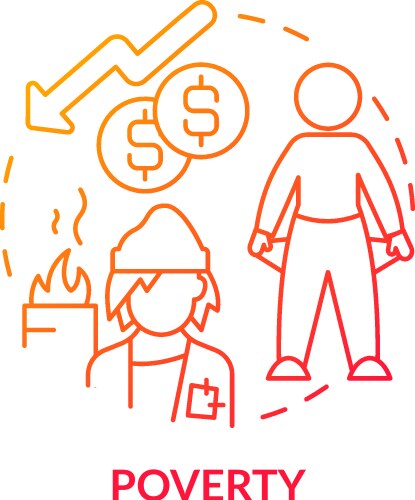 Lack of leadership red gradient concept icon Vector Image