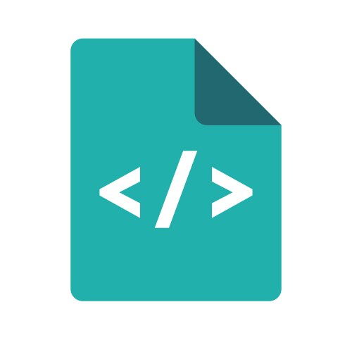 Programming code file or source vector image