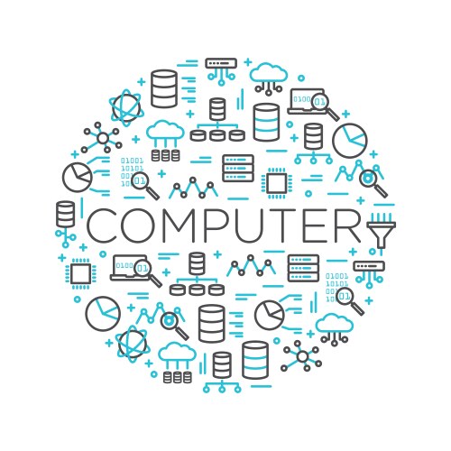 Word cloud computer architecture Royalty Free Vector Image
