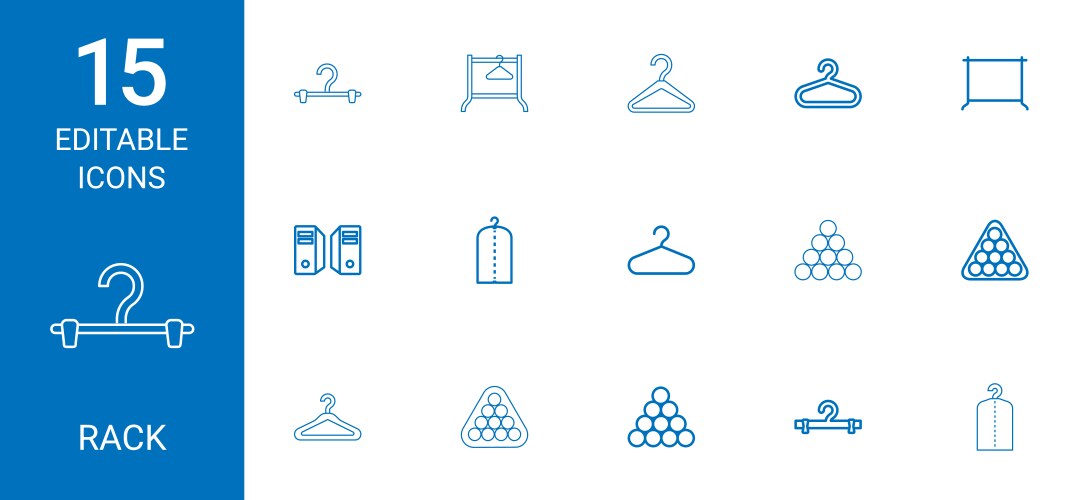 13 rack icons Royalty Free Vector Image - VectorStock