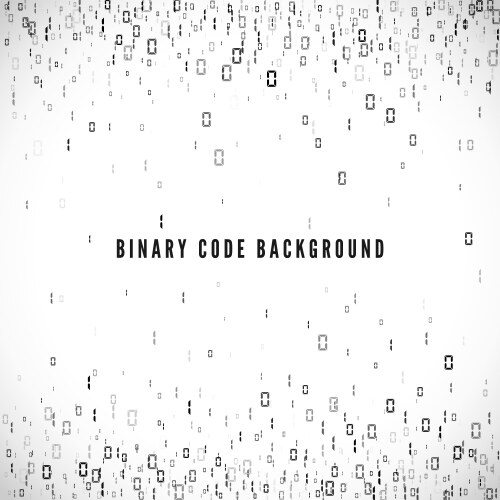 Binary code background digital data stream matrix vector image