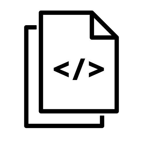 Programming code file icon vector image