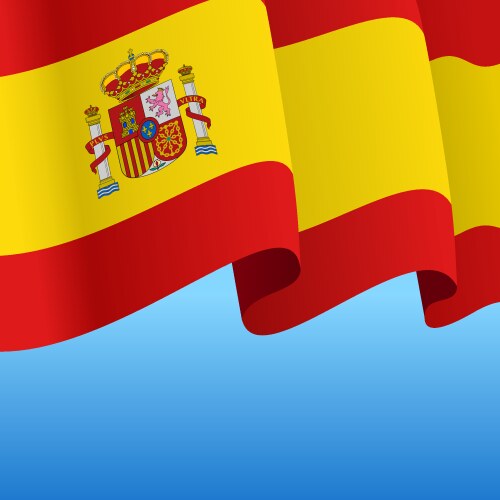 Spanish Flag Wavy Background Vector Image