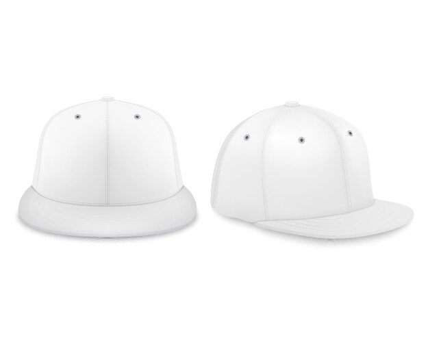 Realistic white baseball cap mock up Royalty Free Vector