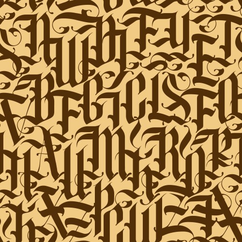 Seamless pattern of capital gothic letters Vector Image