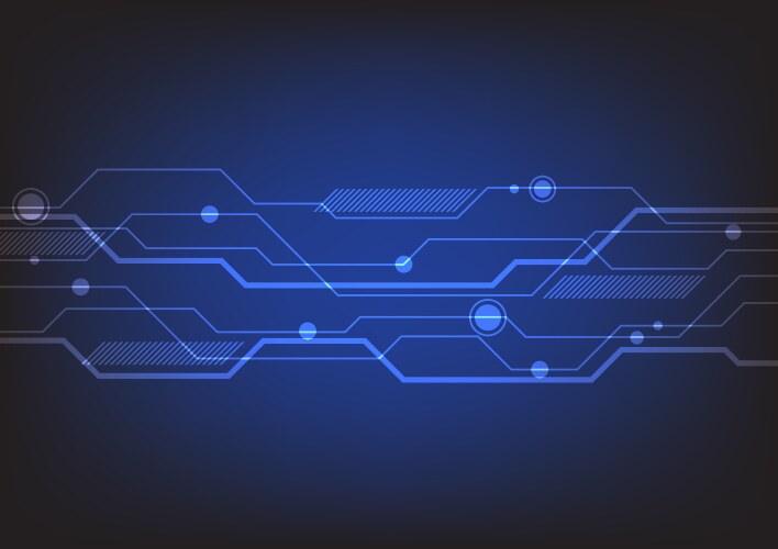 Abstract Black Technology Concept Design Template Vector Image