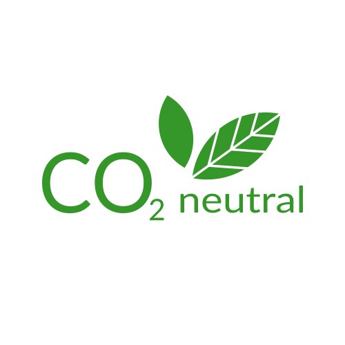 Net zero carbon neutral isolated design Royalty Free Vector