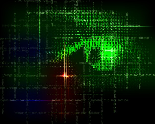 Abstract technology trendy background with binary vector image