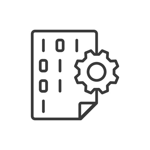 Code file in line design document vector image