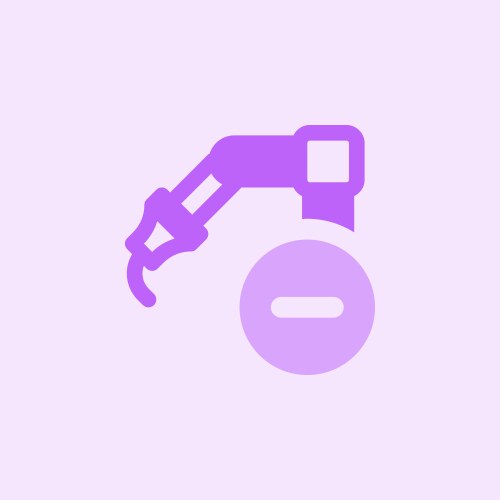 Disabling an automated mechanical arms function vector image