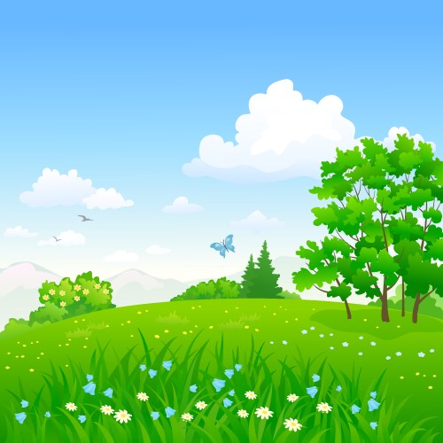 Forest landscape Royalty Free Vector Image - VectorStock