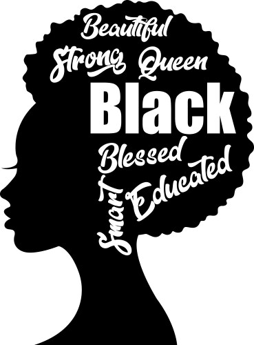 Layered afro woman earrings vector image