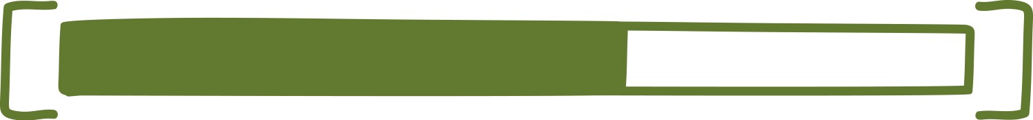 Handdrawn loading bar progress indicator vector image