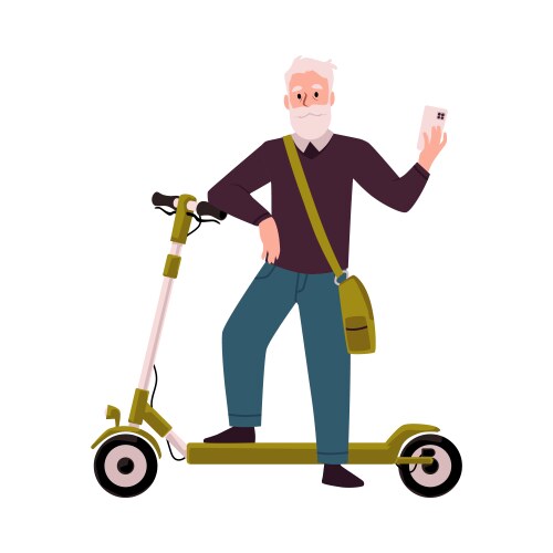 Old Man Scooter Vector Images (over 690)