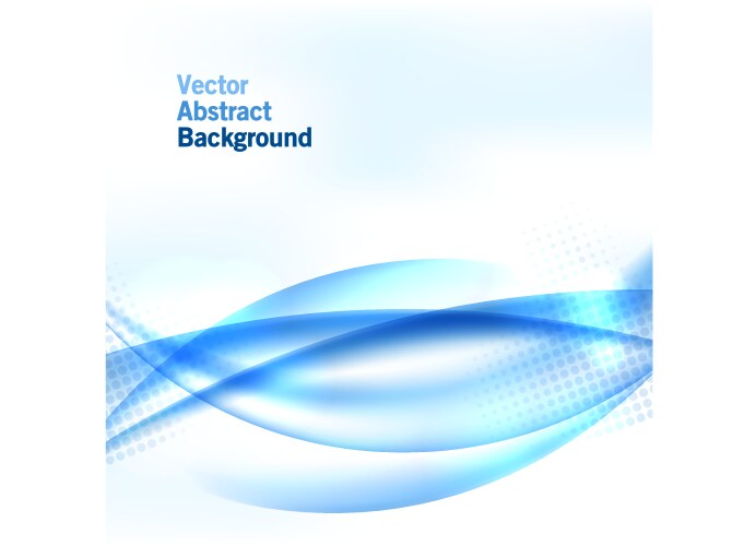 Blue transparent wave background Royalty Free Vector Image