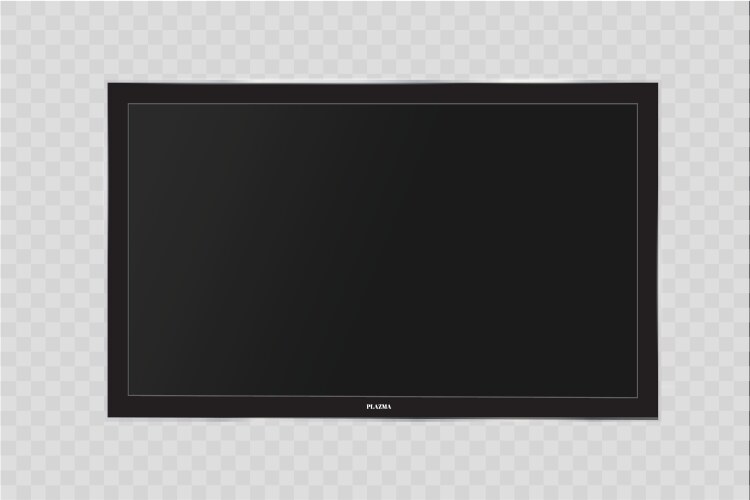 Frame of tv empty led monitor computer vector image