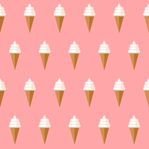 Ice cream cone seamless pattern Royalty Free Vector Image