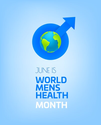 June is mens health month vertical banner vector image