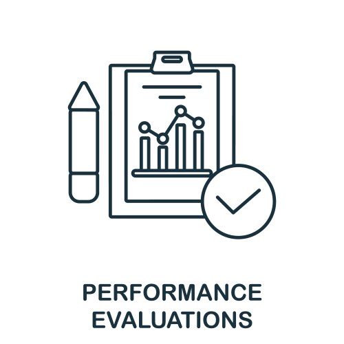 Performance evaluations icon line element from vector image