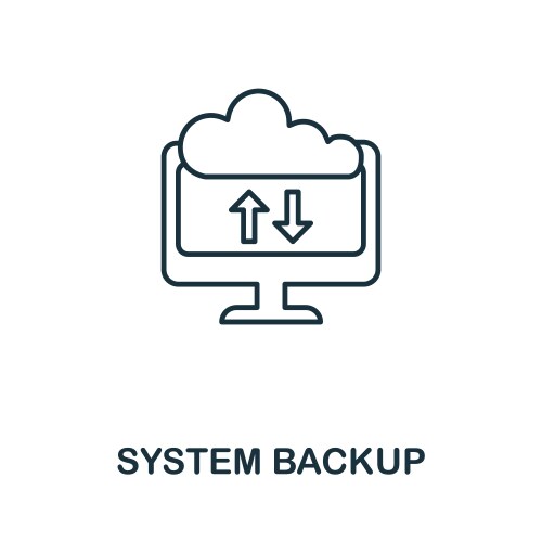 System backup icon simple element from internet vector image