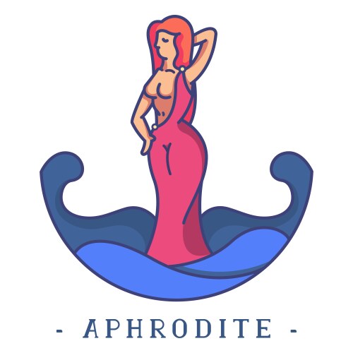 Aphrodite greek god character Vector Image