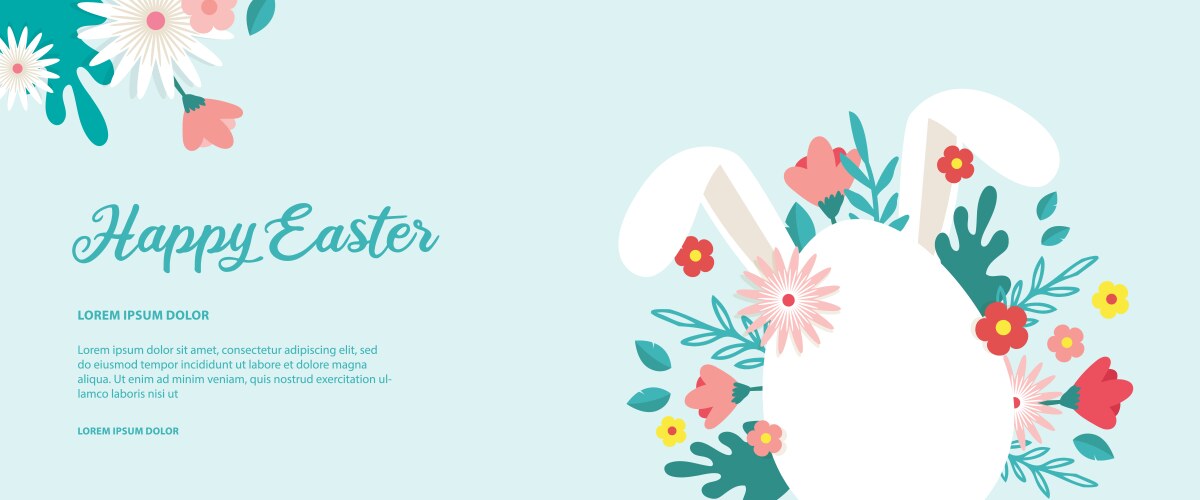 Easter Bunny Greeting Card Vector Image