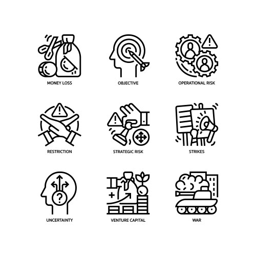 Risk assessment navigating the landscape Vector Image