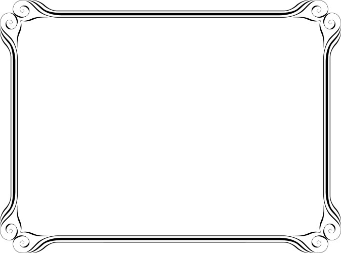 Simple ornamental decorative frame Royalty Free Vector Image
