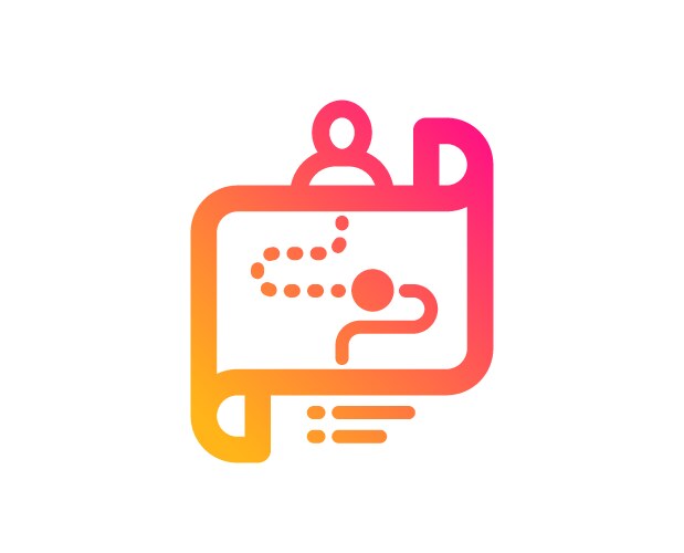 Journey path map icon project process sign vector image