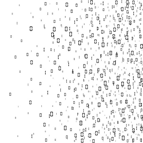 digital data stream encoding random binary vector image