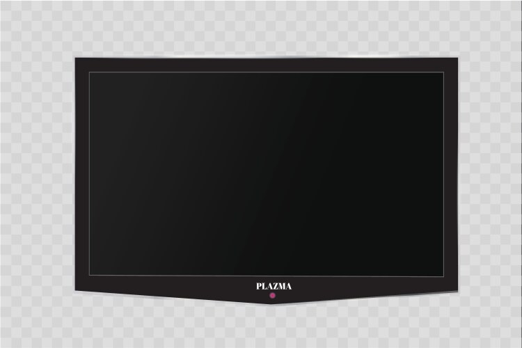 Frame of tv empty led monitor computer vector image