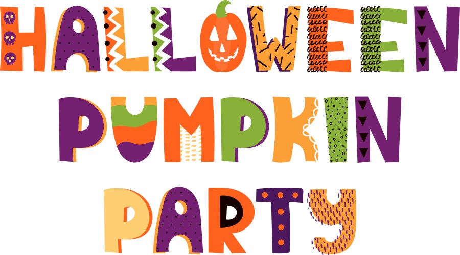 Hand drawn phrase in halloween style Vector Image