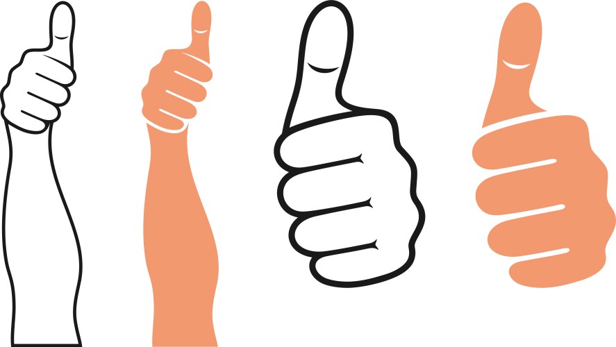 Hand showing thumbs up Royalty Free Vector Image