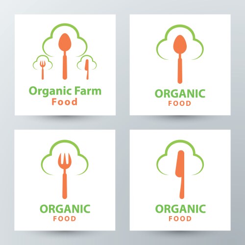 organic food symbol icon vector image